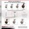 Service Caster 8 Inch High Temp Phenolic Swivel Caster Set with Roller Bearings 2 Brakes SCC SCC-35S820-PHRHT-2-SLB-2 - alternate 6
